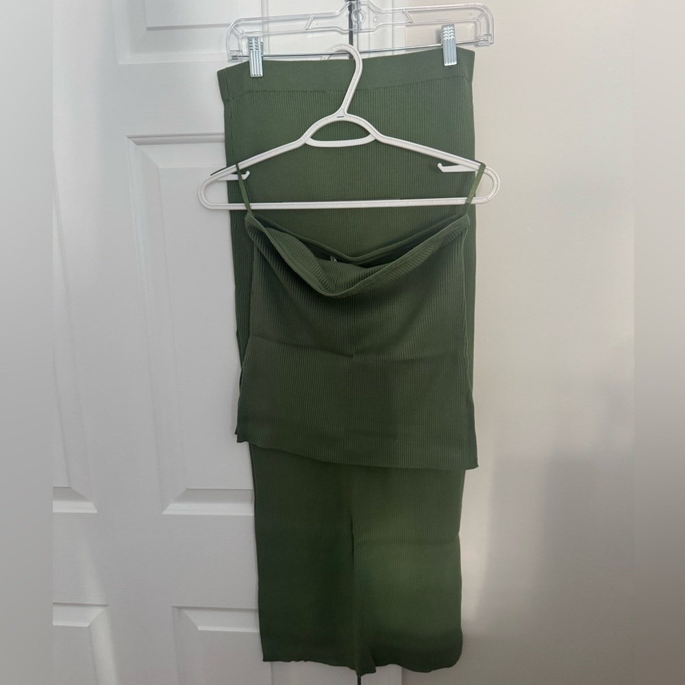 Abercrombie & Fitch Olive Ribbed Set